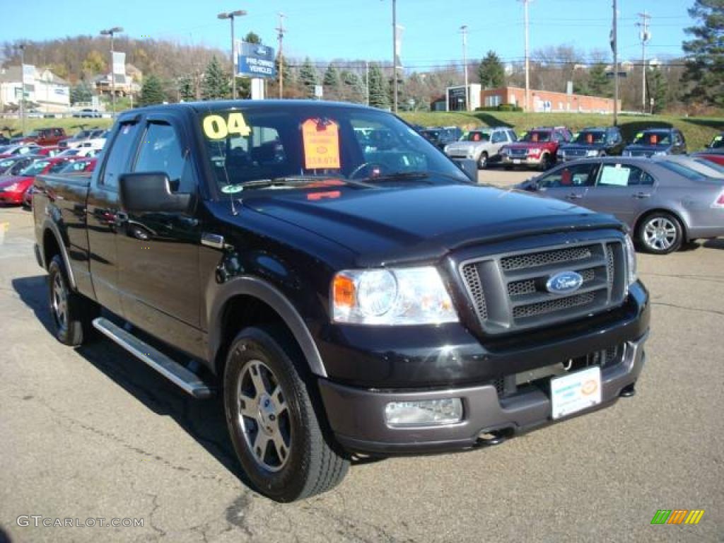 2004 F150 FX4 SuperCab 4x4 - Black / Black/Medium Flint photo #6