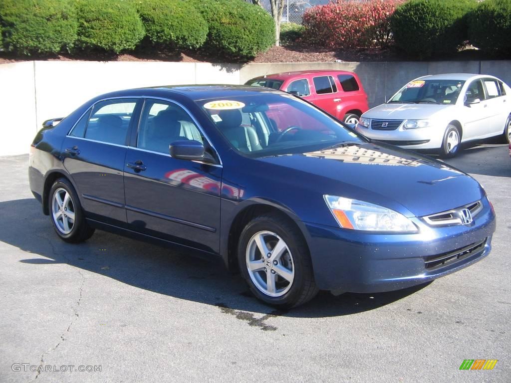 2003 Accord EX-L Sedan - Eternal Blue Pearl / Black photo #8
