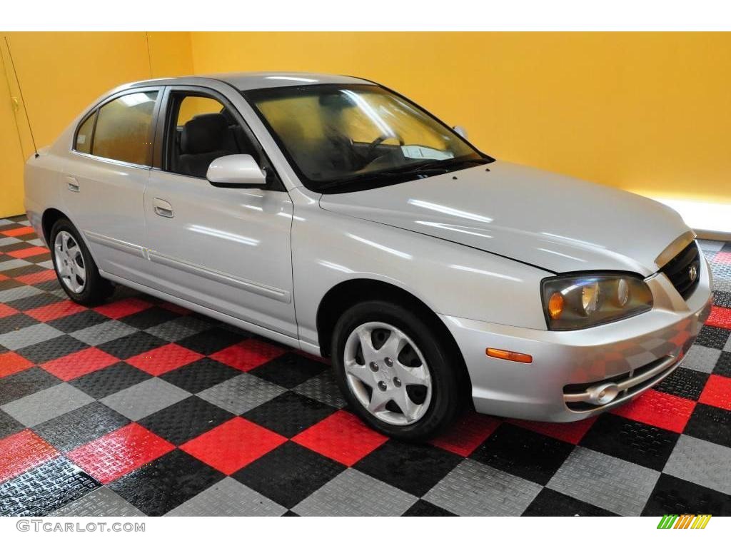 2004 Elantra GLS Sedan - Sterling Silver / Gray photo #1