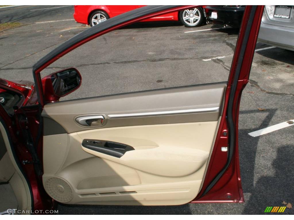 2007 Civic EX Sedan - Tango Red Pearl / Ivory photo #14