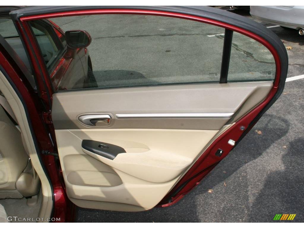 2007 Civic EX Sedan - Tango Red Pearl / Ivory photo #15