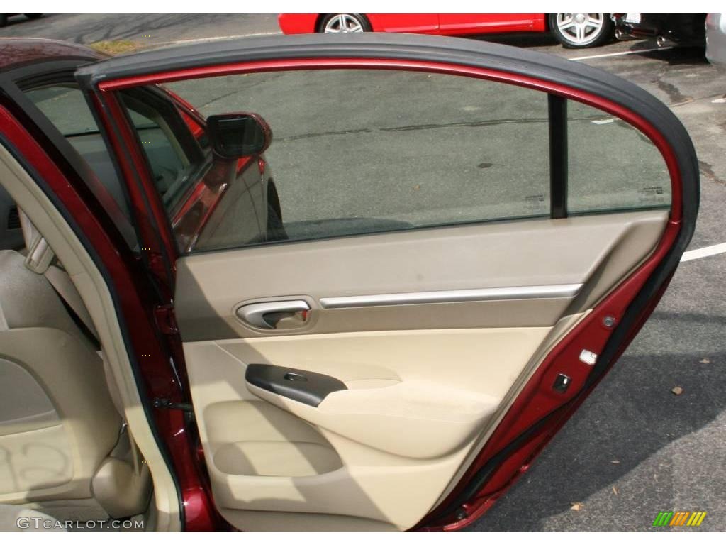 2007 Civic EX Sedan - Tango Red Pearl / Ivory photo #16