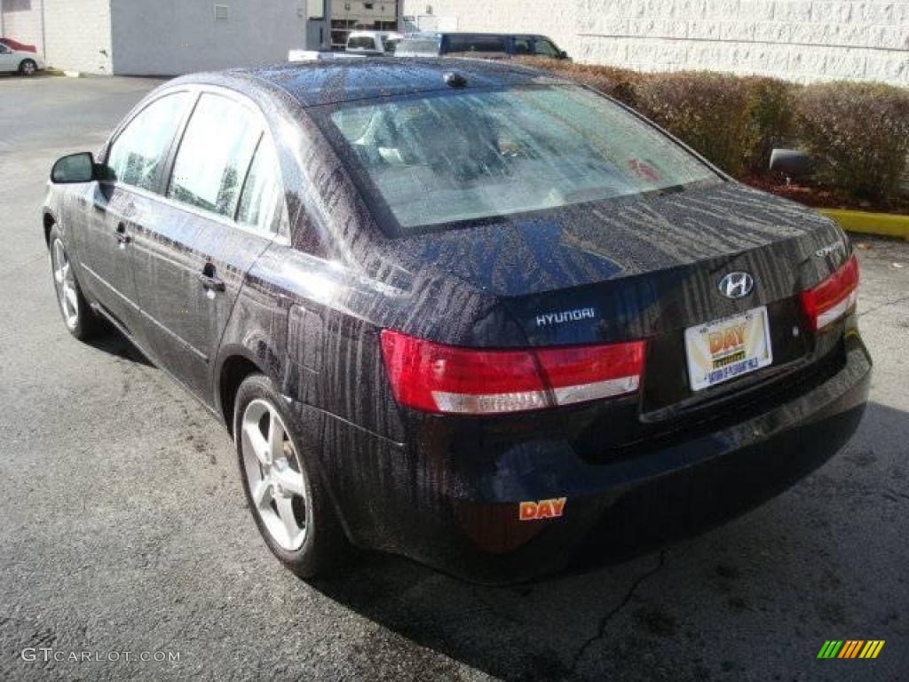 2007 Sonata GLS - Ebony Black / Beige photo #2