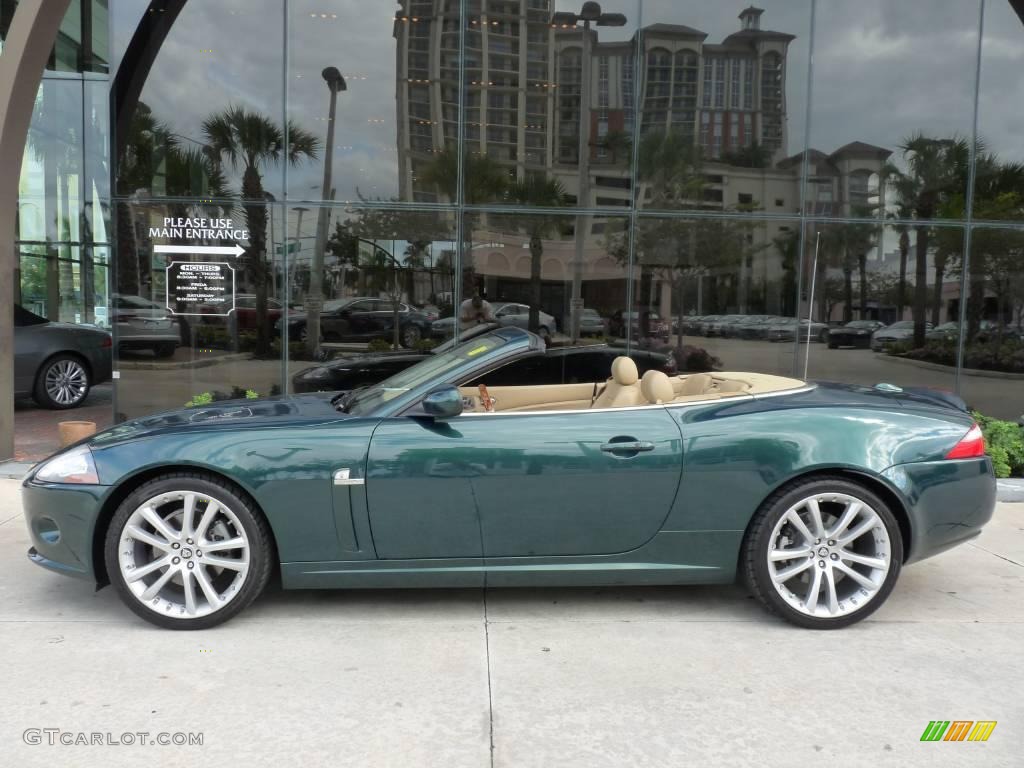 2007 XK XK8 Convertible - Jaguar Racing Green Metallic / Caramel photo #3