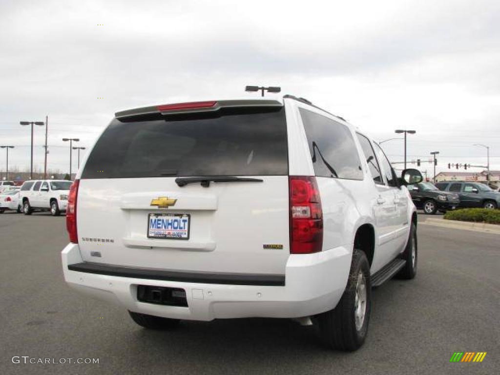 2009 Suburban LT 4x4 - Summit White / Light Cashmere/Dark Cashmere photo #6