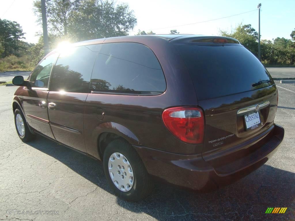 2003 Town & Country LX - Deep Molten Red Pearl / Taupe photo #3