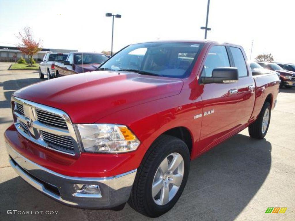 2010 Ram 1500 Big Horn Quad Cab - Flame Red / Dark Slate/Medium Graystone photo #1