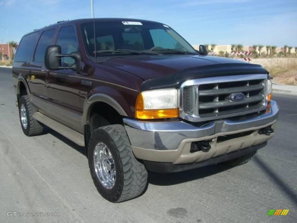 2000 Excursion Limited 4x4 - Toreador Red Metallic / Medium Parchment photo #8