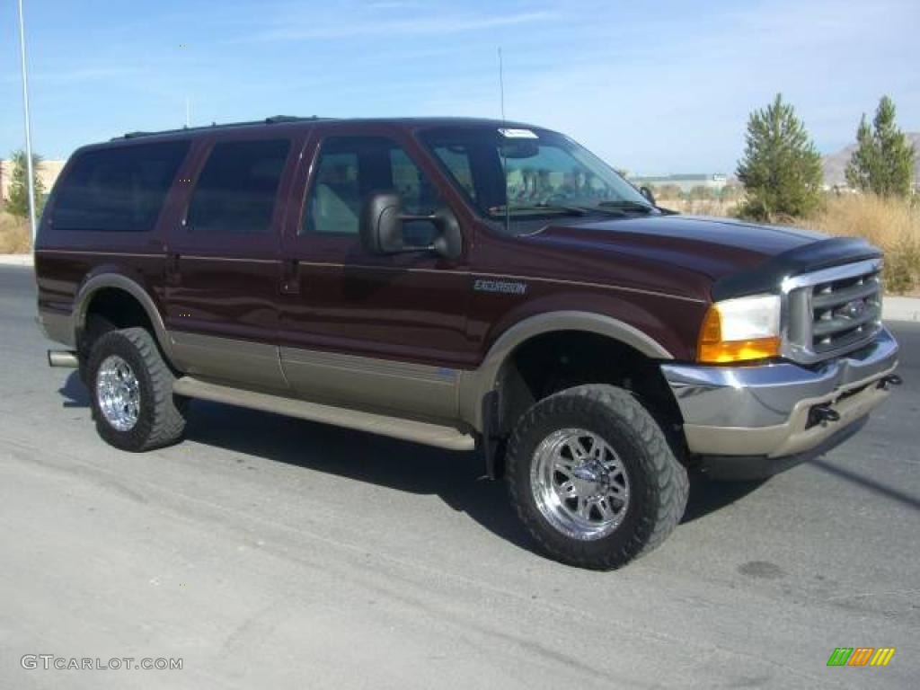 2000 Excursion Limited 4x4 - Toreador Red Metallic / Medium Parchment photo #9