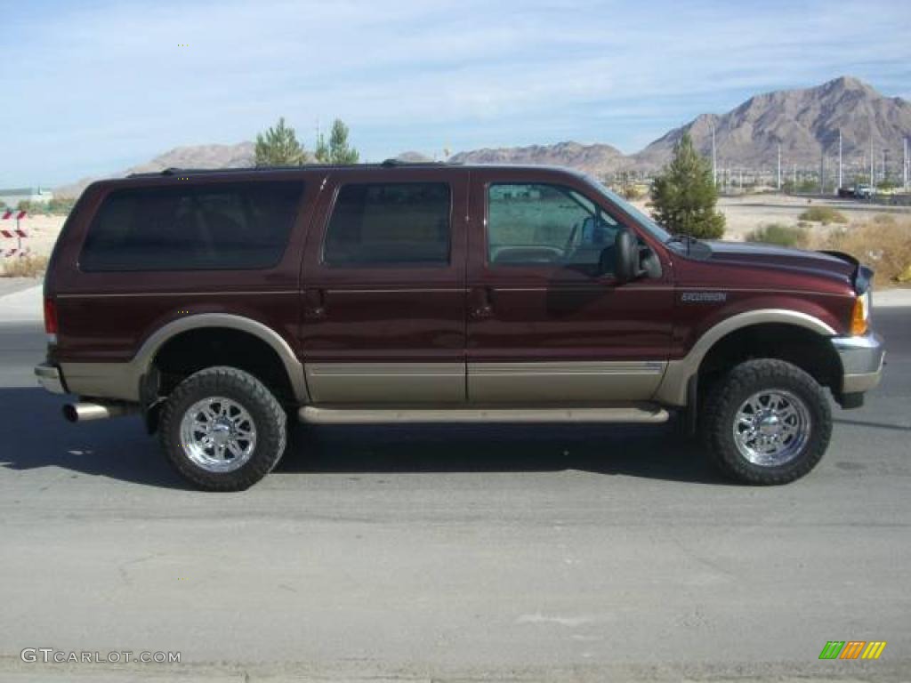 2000 Excursion Limited 4x4 - Toreador Red Metallic / Medium Parchment photo #10