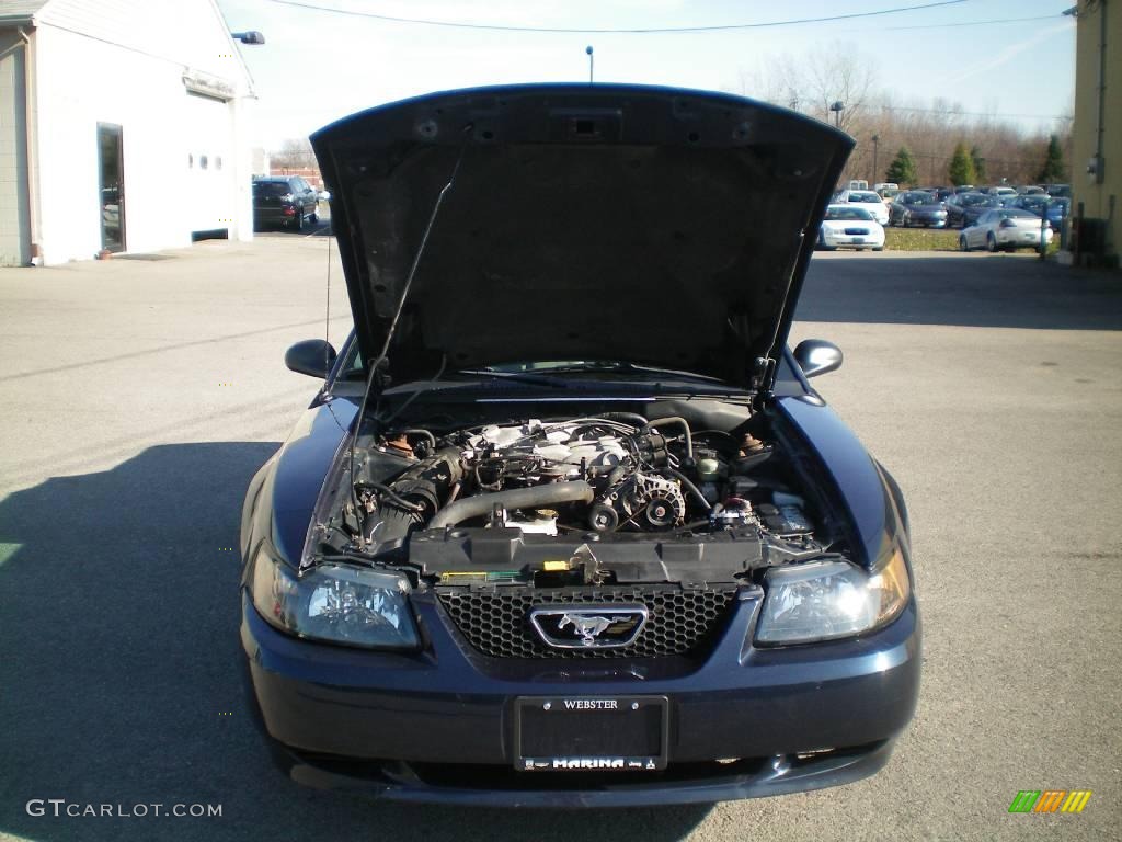 2001 Mustang V6 Convertible - True Blue Metallic / Medium Graphite photo #13