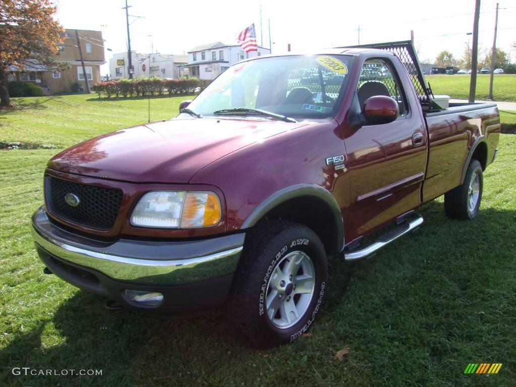 2003 F150 XLT Regular Cab 4x4 - Toreador Red Metallic / Medium Graphite Grey photo #1