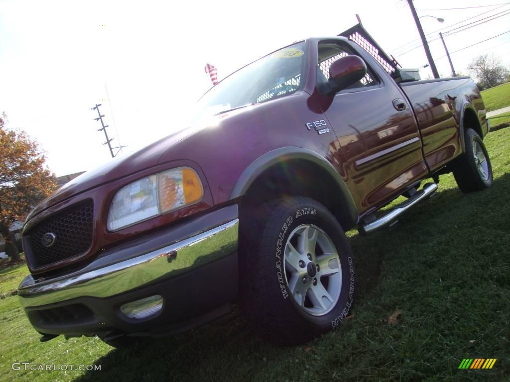 2003 F150 XLT Regular Cab 4x4 - Toreador Red Metallic / Medium Graphite Grey photo #2