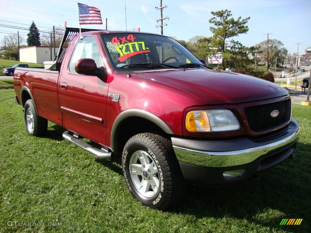 2003 F150 XLT Regular Cab 4x4 - Toreador Red Metallic / Medium Graphite Grey photo #4