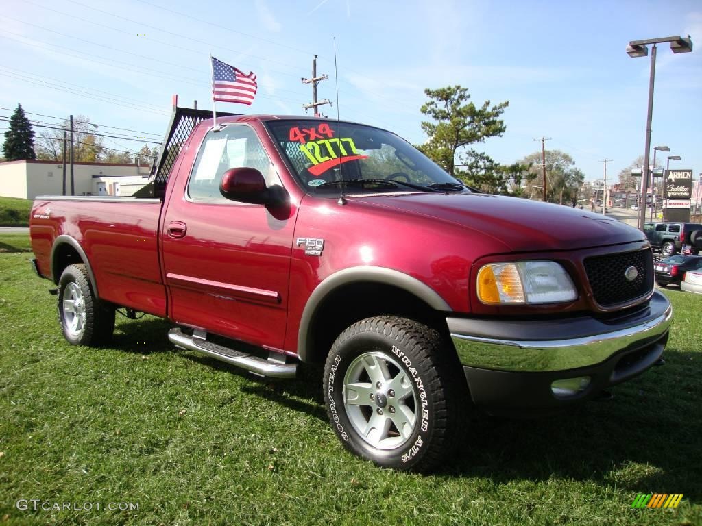 2003 F150 XLT Regular Cab 4x4 - Toreador Red Metallic / Medium Graphite Grey photo #5