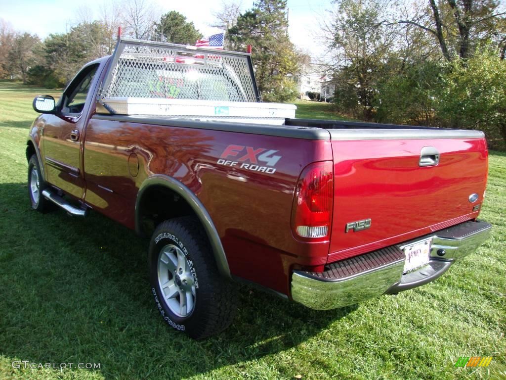 2003 F150 XLT Regular Cab 4x4 - Toreador Red Metallic / Medium Graphite Grey photo #9