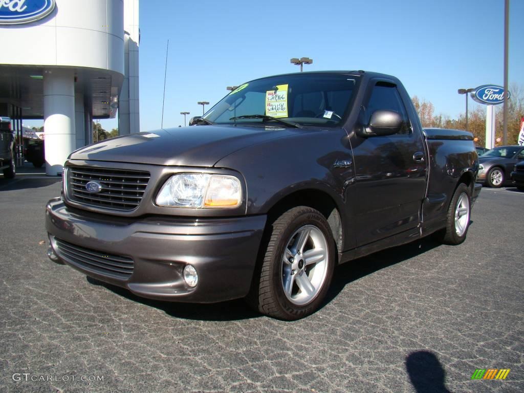 2004 F150 SVT Lightning - Dark Shadow Grey Metallic / SVT Black/Light Flint photo #6