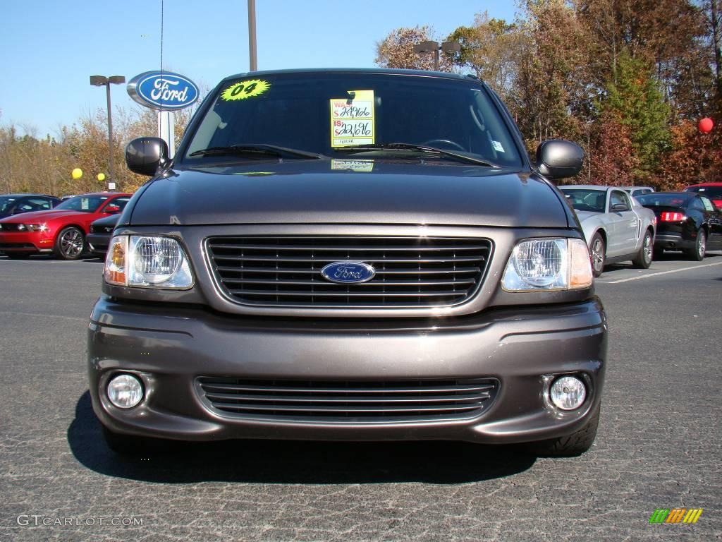 2004 F150 SVT Lightning - Dark Shadow Grey Metallic / SVT Black/Light Flint photo #7