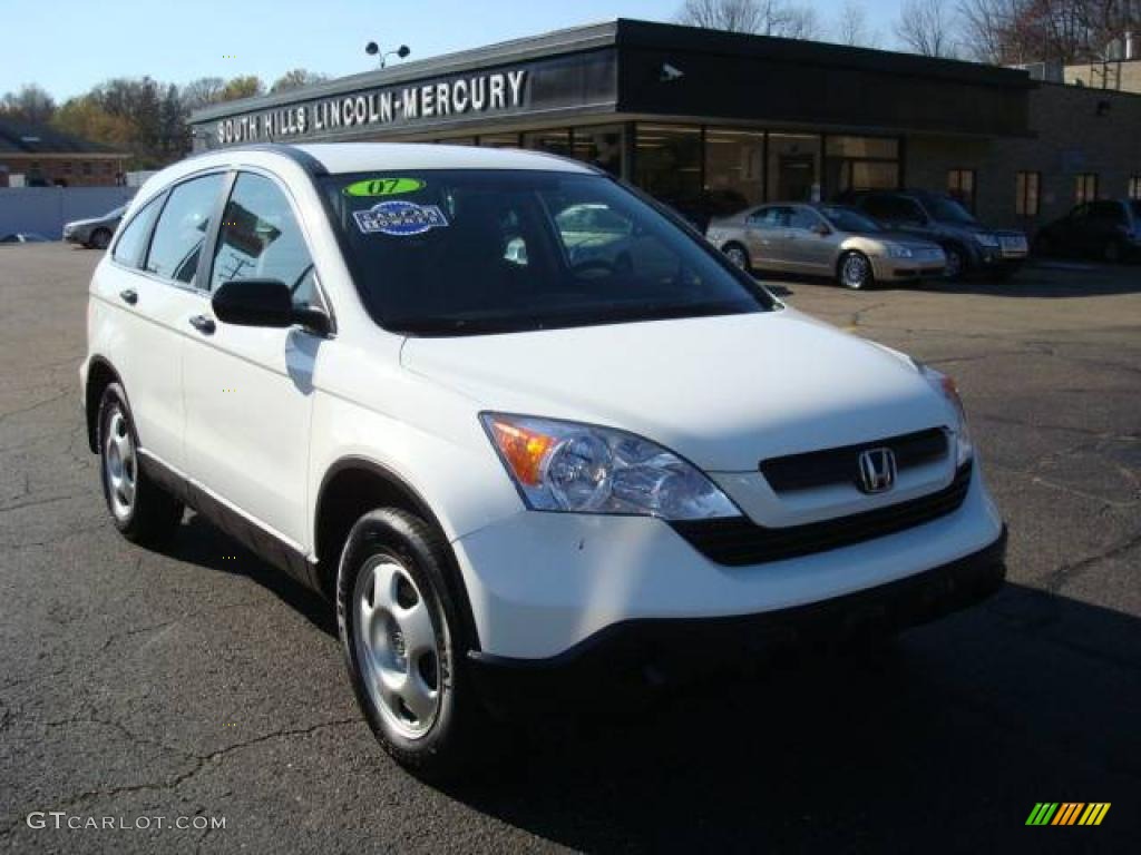 2007 CR-V LX 4WD - Taffeta White / Gray photo #5