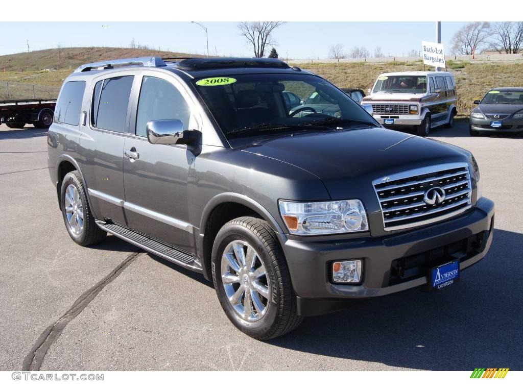 2008 QX 56 4WD - Silver Graphite Gray / Charcoal photo #1