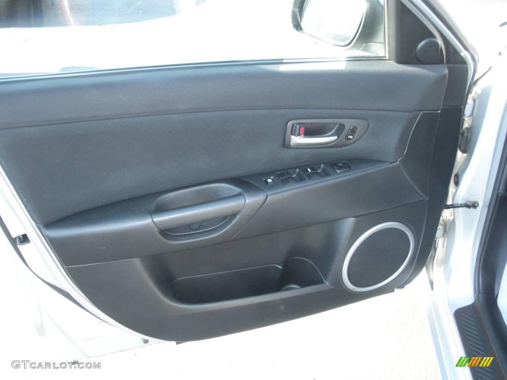 2004 MAZDA3 s Hatchback - Sunlight Silver Mica / Black/Red photo #12