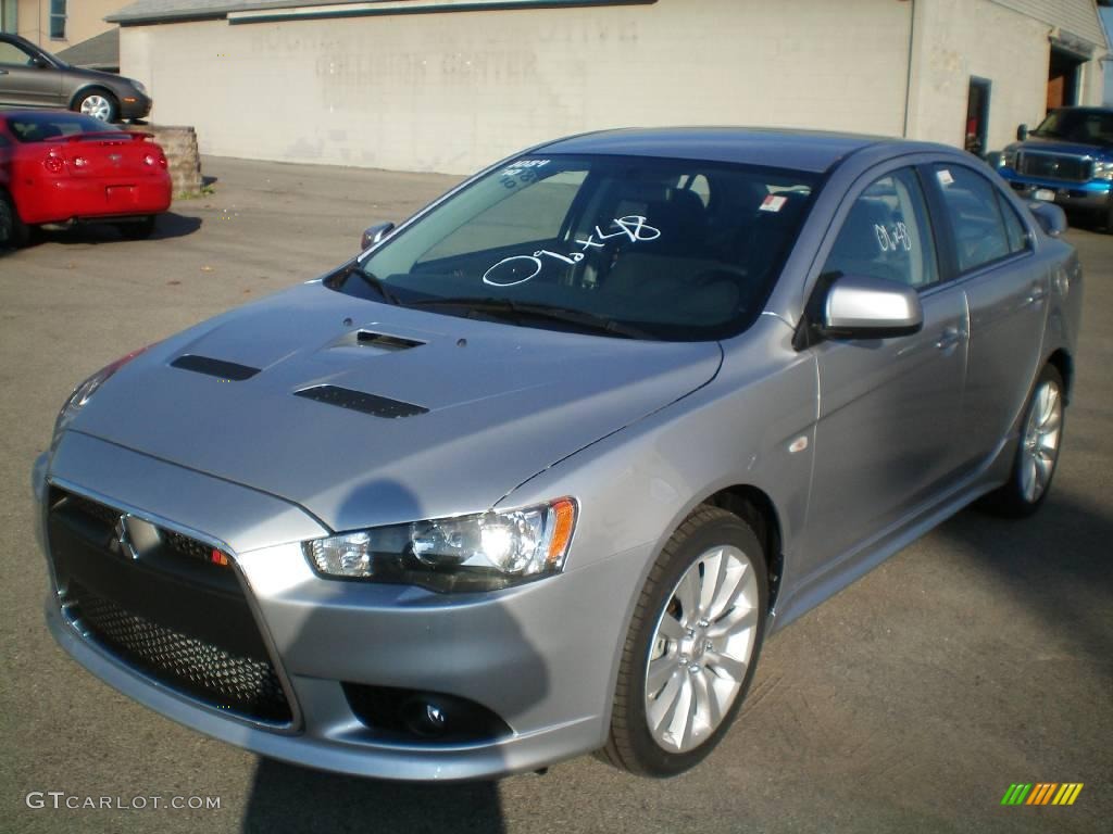 2010 Lancer RALLIART AWD - Apex Silver Metallic / Black photo #1