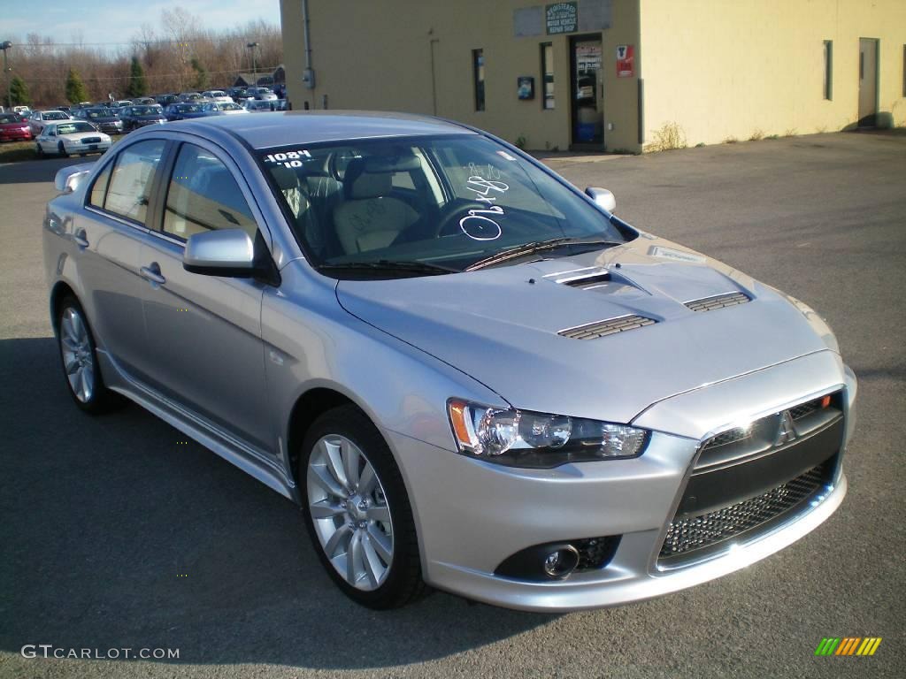 2010 Lancer RALLIART AWD - Apex Silver Metallic / Black photo #12