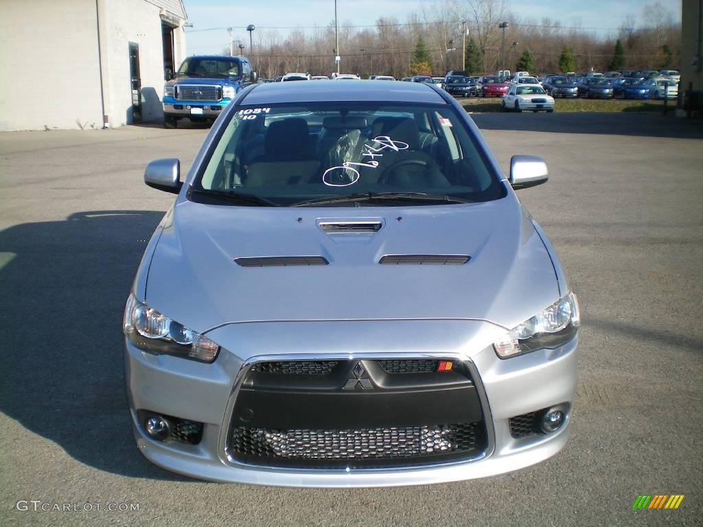 2010 Lancer RALLIART AWD - Apex Silver Metallic / Black photo #13