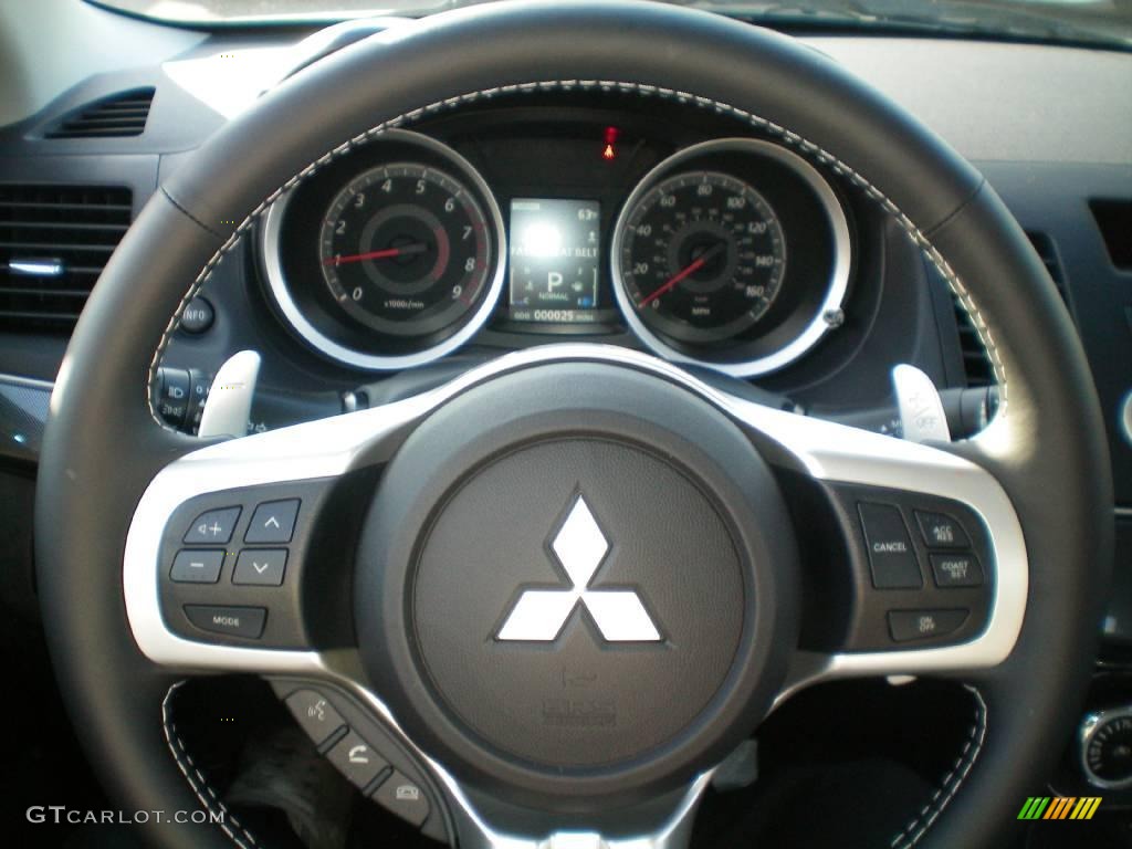 2010 Lancer RALLIART AWD - Apex Silver Metallic / Black photo #26