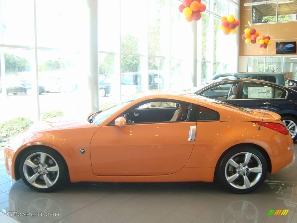 2007 350Z Touring Coupe - Solar Orange Pearl / Burnt Orange photo #2