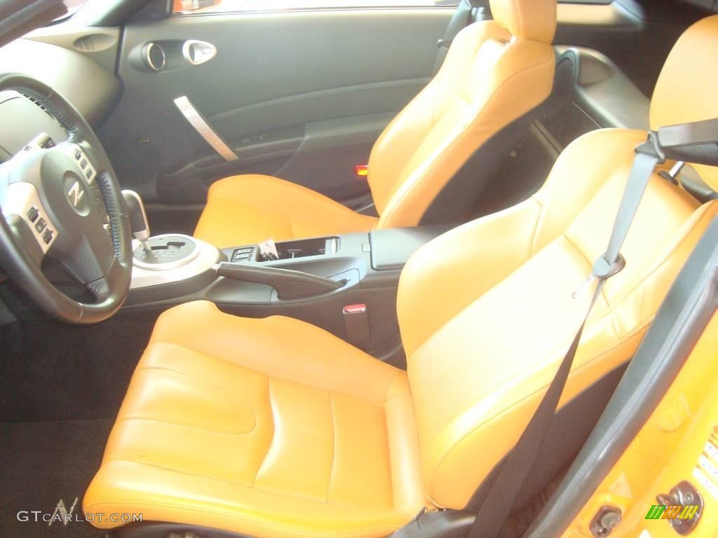 2007 350Z Touring Coupe - Solar Orange Pearl / Burnt Orange photo #4