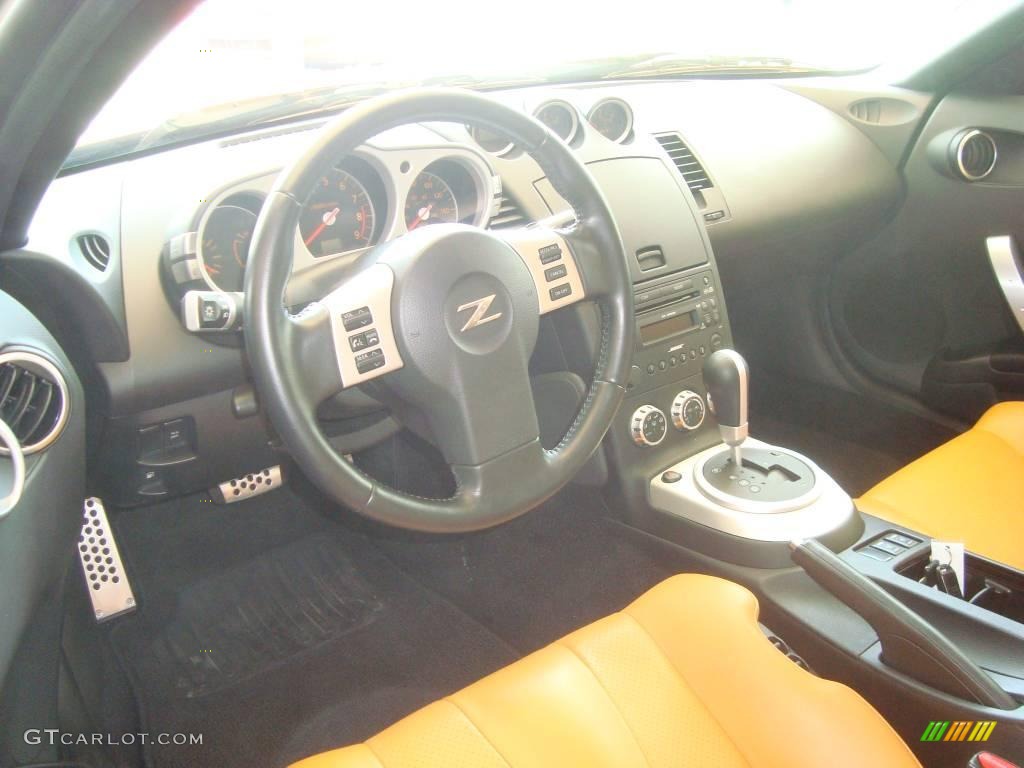 2007 350Z Touring Coupe - Solar Orange Pearl / Burnt Orange photo #5