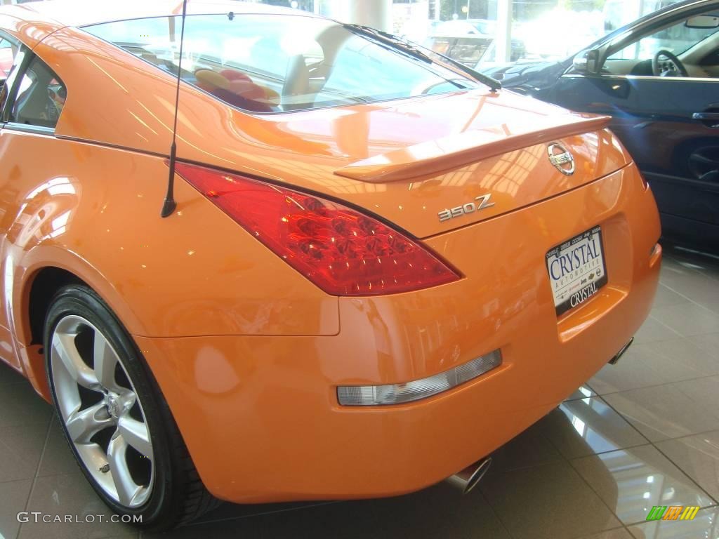 2007 350Z Touring Coupe - Solar Orange Pearl / Burnt Orange photo #6