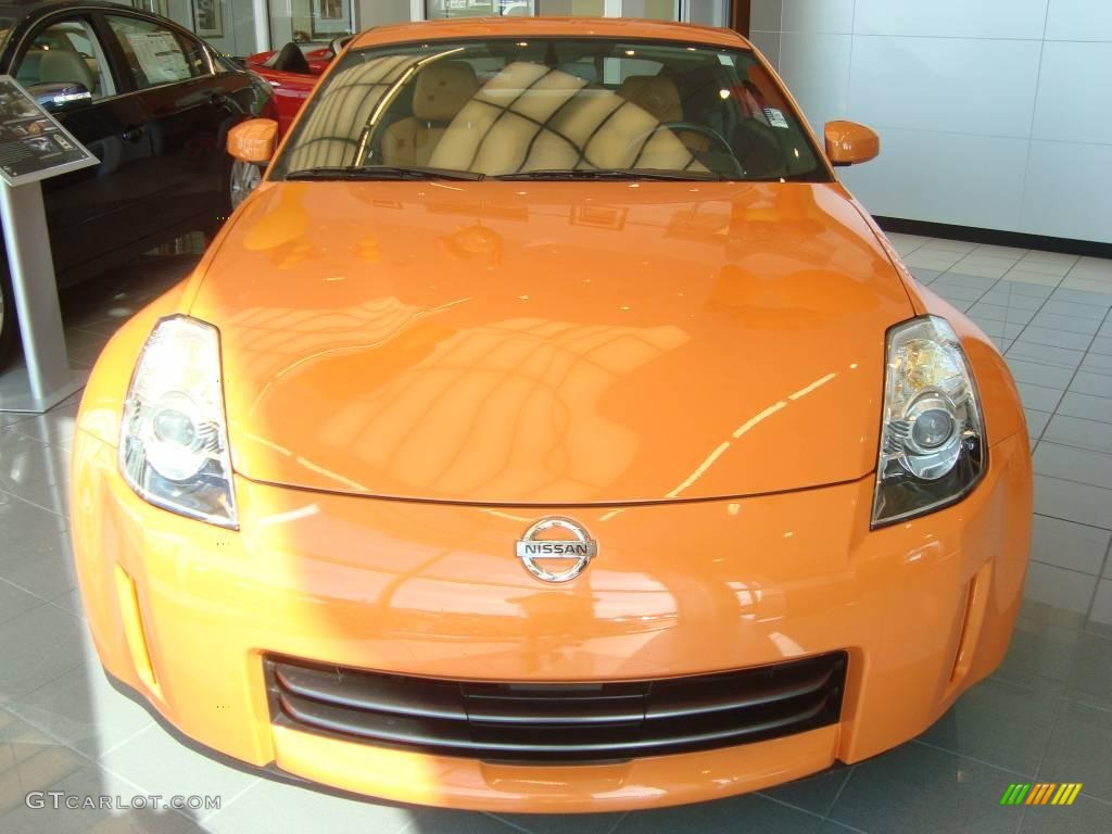2007 350Z Touring Coupe - Solar Orange Pearl / Burnt Orange photo #8