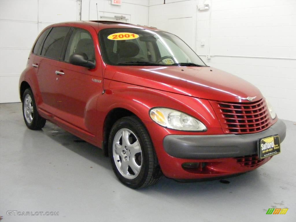 2001 PT Cruiser  - Inferno Red Pearl / Taupe/Pearl Beige photo #3