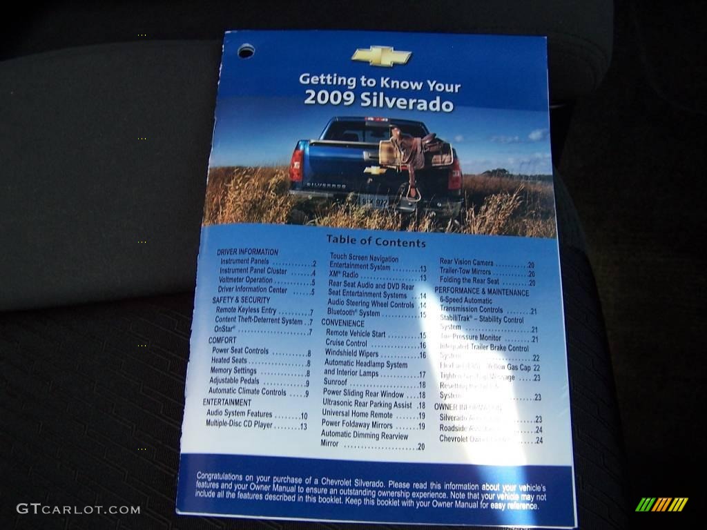 2009 Silverado 1500 LT Z71 Crew Cab 4x4 - Blue Granite Metallic / Ebony photo #24