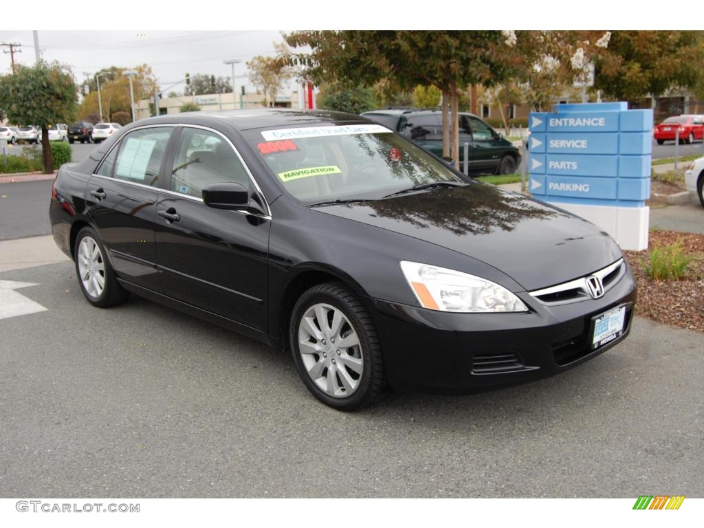 2006 Accord EX-L V6 Sedan - Nighthawk Black Pearl / Ivory photo #1