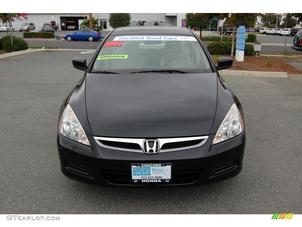 2006 Accord EX-L V6 Sedan - Nighthawk Black Pearl / Ivory photo #8
