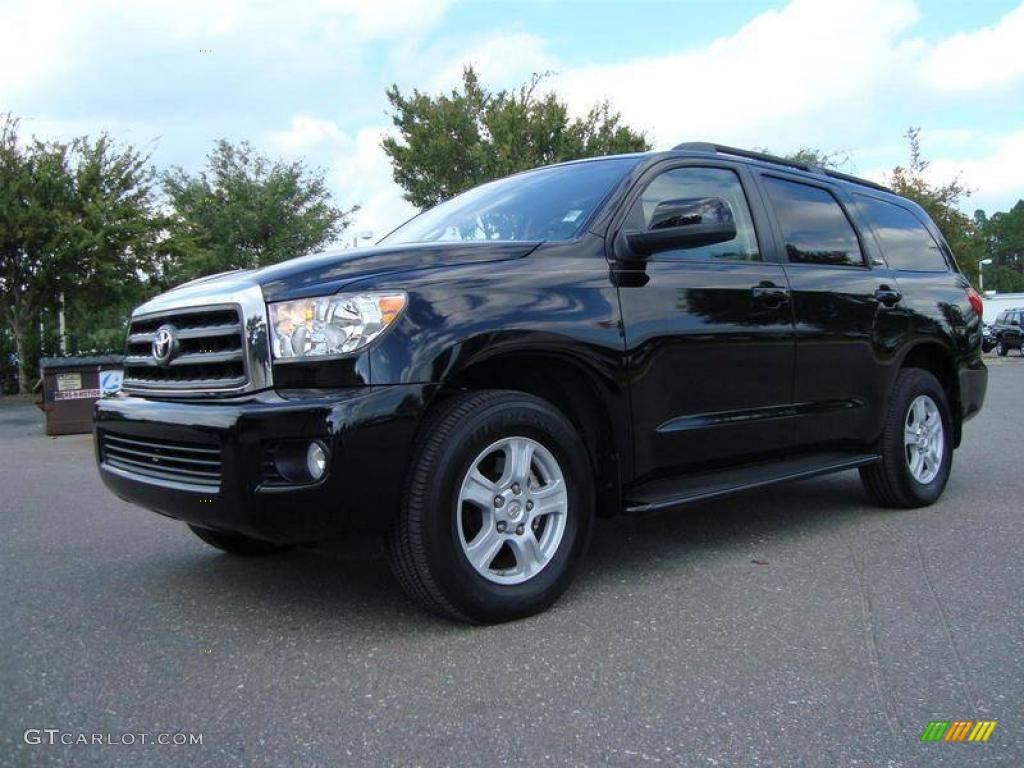 2008 Sequoia SR5 - Black / Sand Beige photo #1