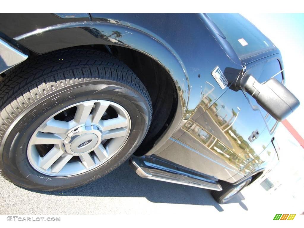 2004 F150 Lariat SuperCab - Black / Black photo #3