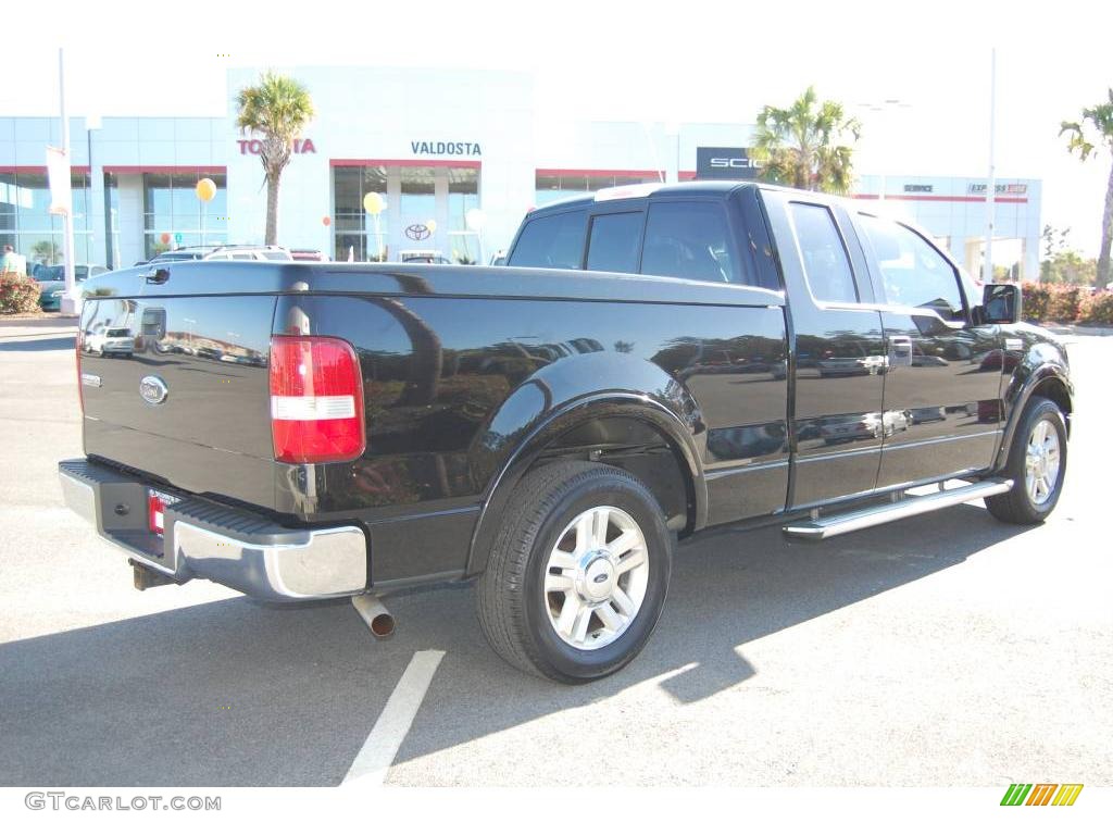 2004 F150 Lariat SuperCab - Black / Black photo #6