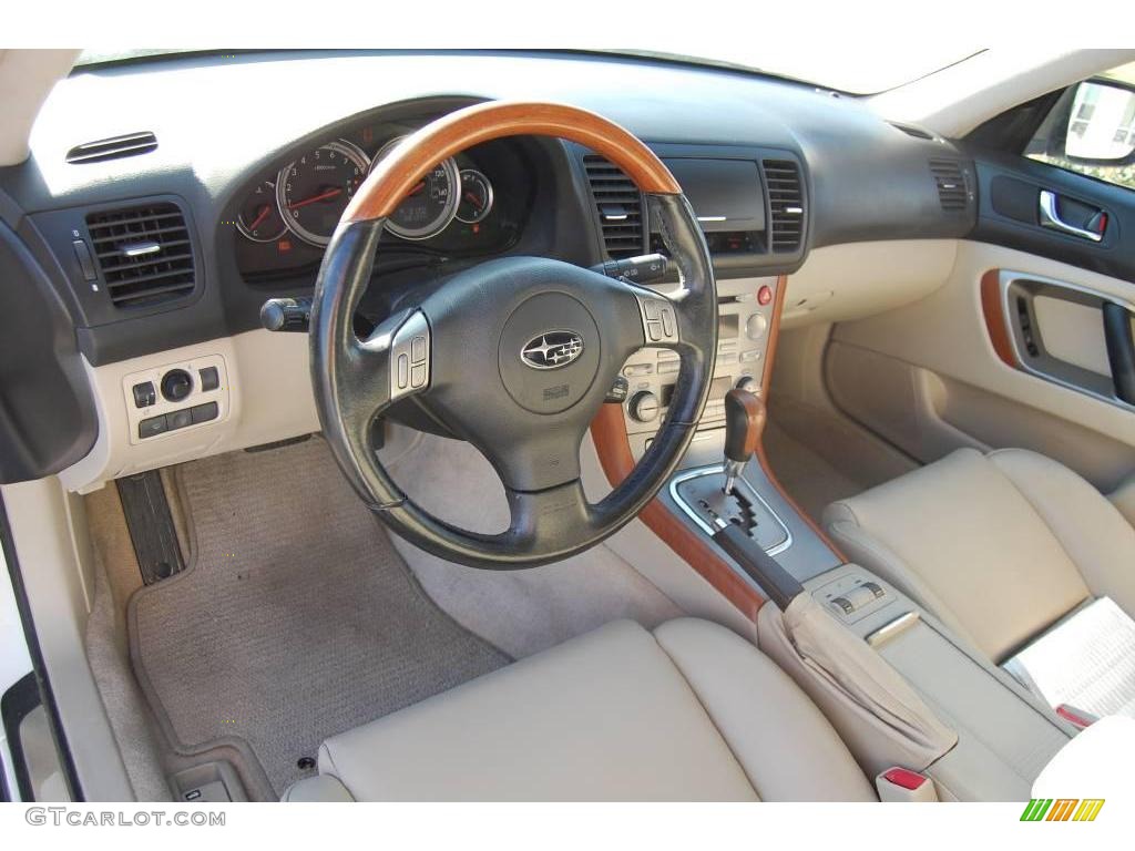 2005 Outback 3.0 R Sedan - Satin White Pearl / Taupe photo #8