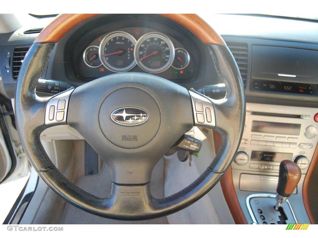 2005 Outback 3.0 R Sedan - Satin White Pearl / Taupe photo #9