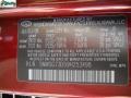 DR: Dark Cherry 2009 Hyundai Santa Fe GLS 4WD Color Code