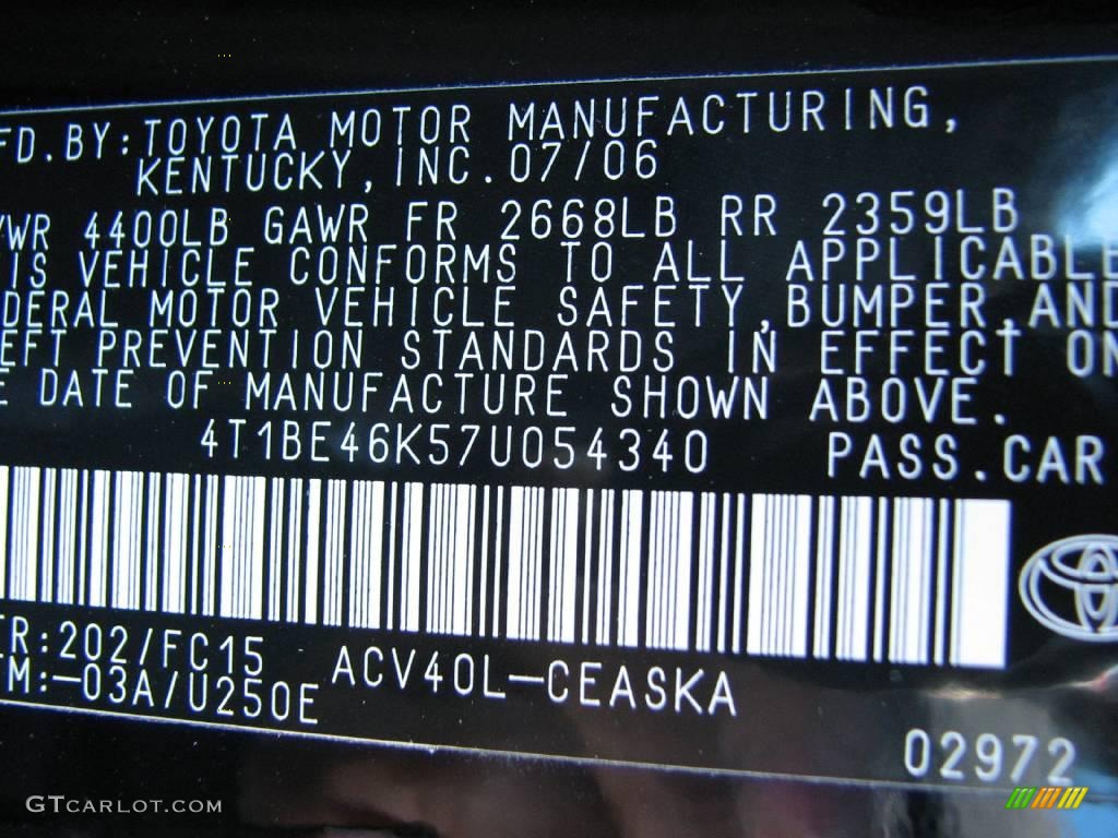 2007 Camry SE - Black / Dark Charcoal photo #15