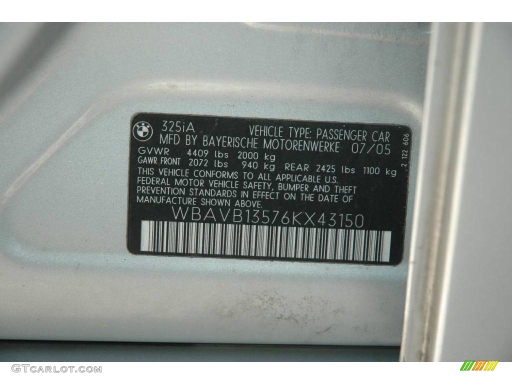2006 3 Series 325i Sedan - Titanium Silver Metallic / Black Dakota Leather photo #25