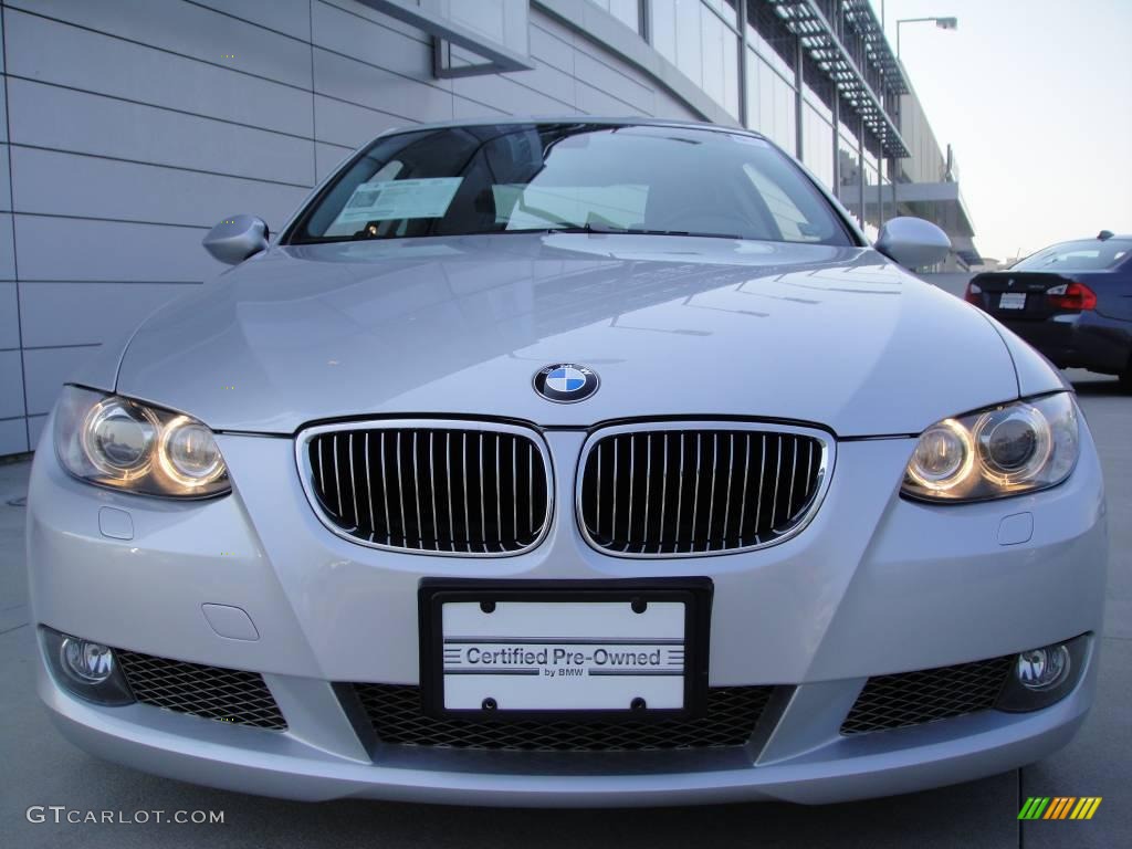 2007 3 Series 335i Coupe - Titanium Silver Metallic / Black photo #2