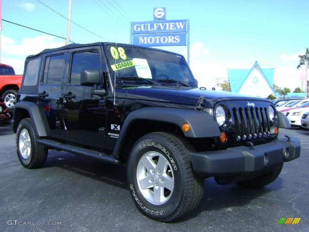 2008 Wrangler Unlimited X 4x4 - Black / Dark Slate Gray/Med Slate Gray photo #1