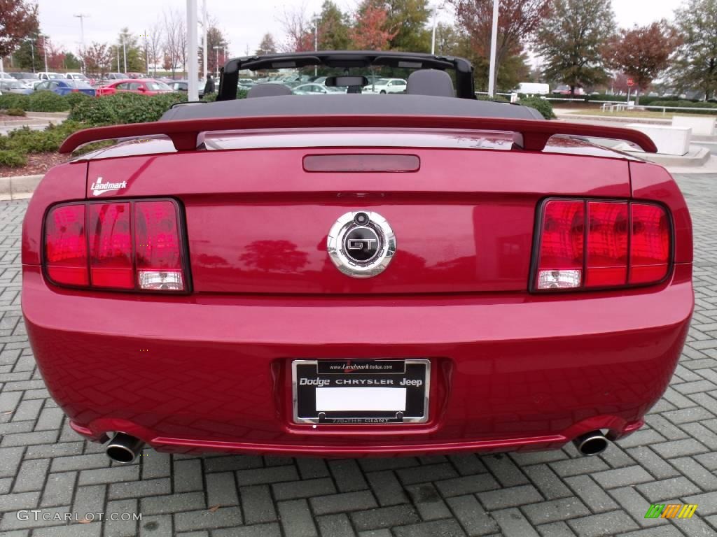 2008 Mustang GT Premium Convertible - Dark Candy Apple Red / Dark Charcoal photo #4