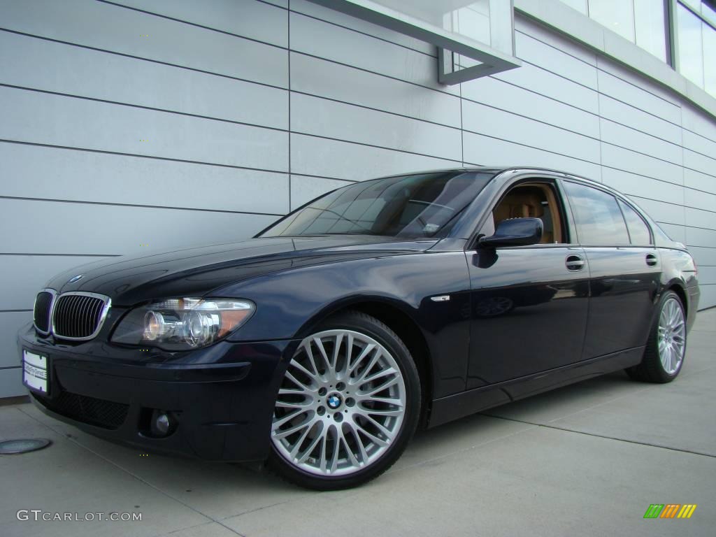 2007 7 Series 750Li Sedan - Monaco Blue Metallic / Natural Brown photo #1
